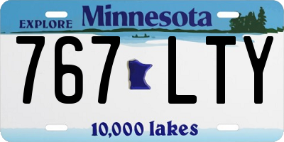 MN license plate 767LTY