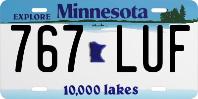 MN license plate 767LUF