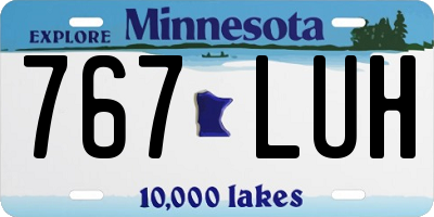 MN license plate 767LUH