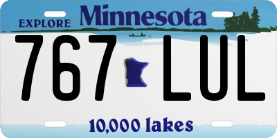 MN license plate 767LUL