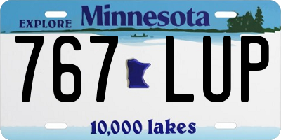 MN license plate 767LUP
