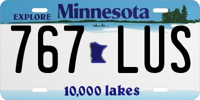 MN license plate 767LUS