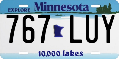 MN license plate 767LUY