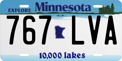 MN license plate 767LVA