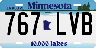 MN license plate 767LVB
