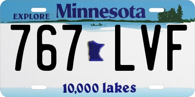 MN license plate 767LVF