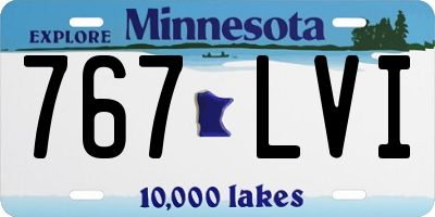 MN license plate 767LVI