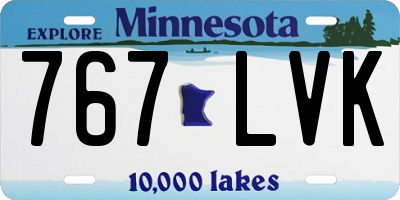 MN license plate 767LVK
