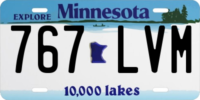 MN license plate 767LVM