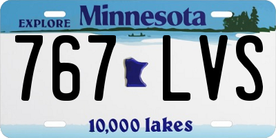 MN license plate 767LVS