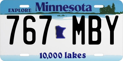 MN license plate 767MBY