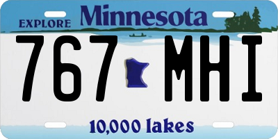 MN license plate 767MHI
