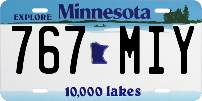 MN license plate 767MIY