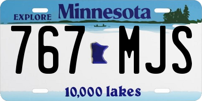 MN license plate 767MJS