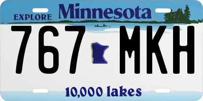 MN license plate 767MKH