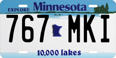 MN license plate 767MKI