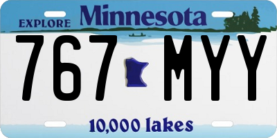 MN license plate 767MYY