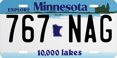 MN license plate 767NAG