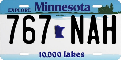 MN license plate 767NAH