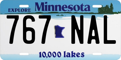 MN license plate 767NAL