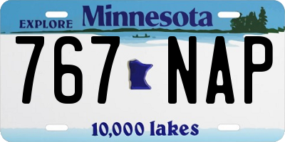 MN license plate 767NAP