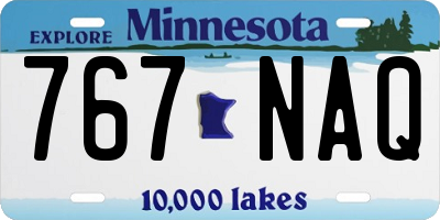 MN license plate 767NAQ