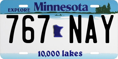 MN license plate 767NAY
