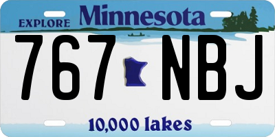 MN license plate 767NBJ