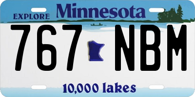 MN license plate 767NBM