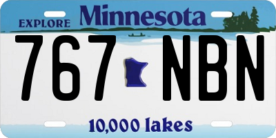 MN license plate 767NBN