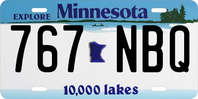 MN license plate 767NBQ