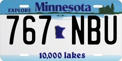 MN license plate 767NBU