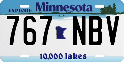 MN license plate 767NBV
