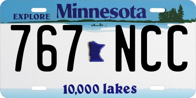 MN license plate 767NCC