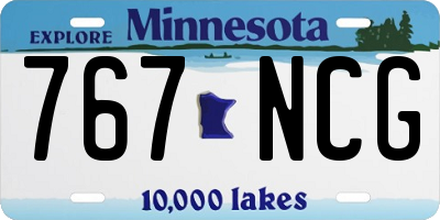 MN license plate 767NCG