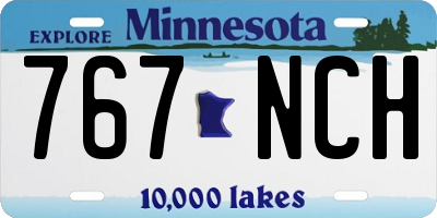 MN license plate 767NCH