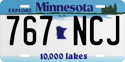 MN license plate 767NCJ