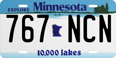 MN license plate 767NCN