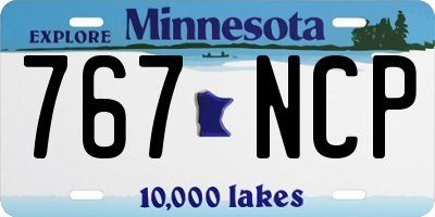 MN license plate 767NCP