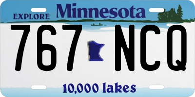 MN license plate 767NCQ