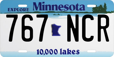 MN license plate 767NCR
