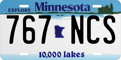 MN license plate 767NCS