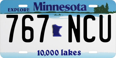 MN license plate 767NCU