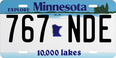 MN license plate 767NDE