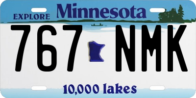 MN license plate 767NMK