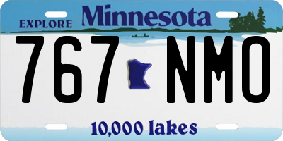 MN license plate 767NMO