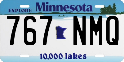 MN license plate 767NMQ