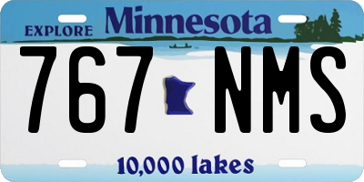 MN license plate 767NMS