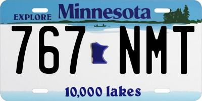 MN license plate 767NMT