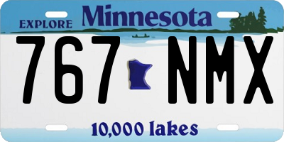 MN license plate 767NMX
